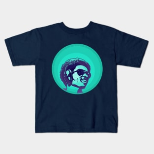 Stevie Wonder (Blue) Kids T-Shirt